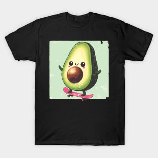 Cool funny avocado skateboarding T-Shirt